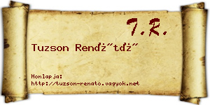 Tuzson Renátó névjegykártya