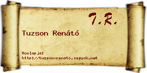 Tuzson Renátó névjegykártya