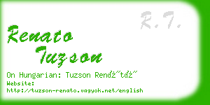 renato tuzson business card